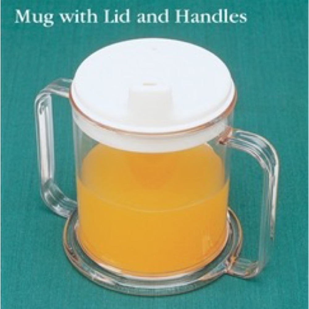Medical mugs with 2 lids and handles New